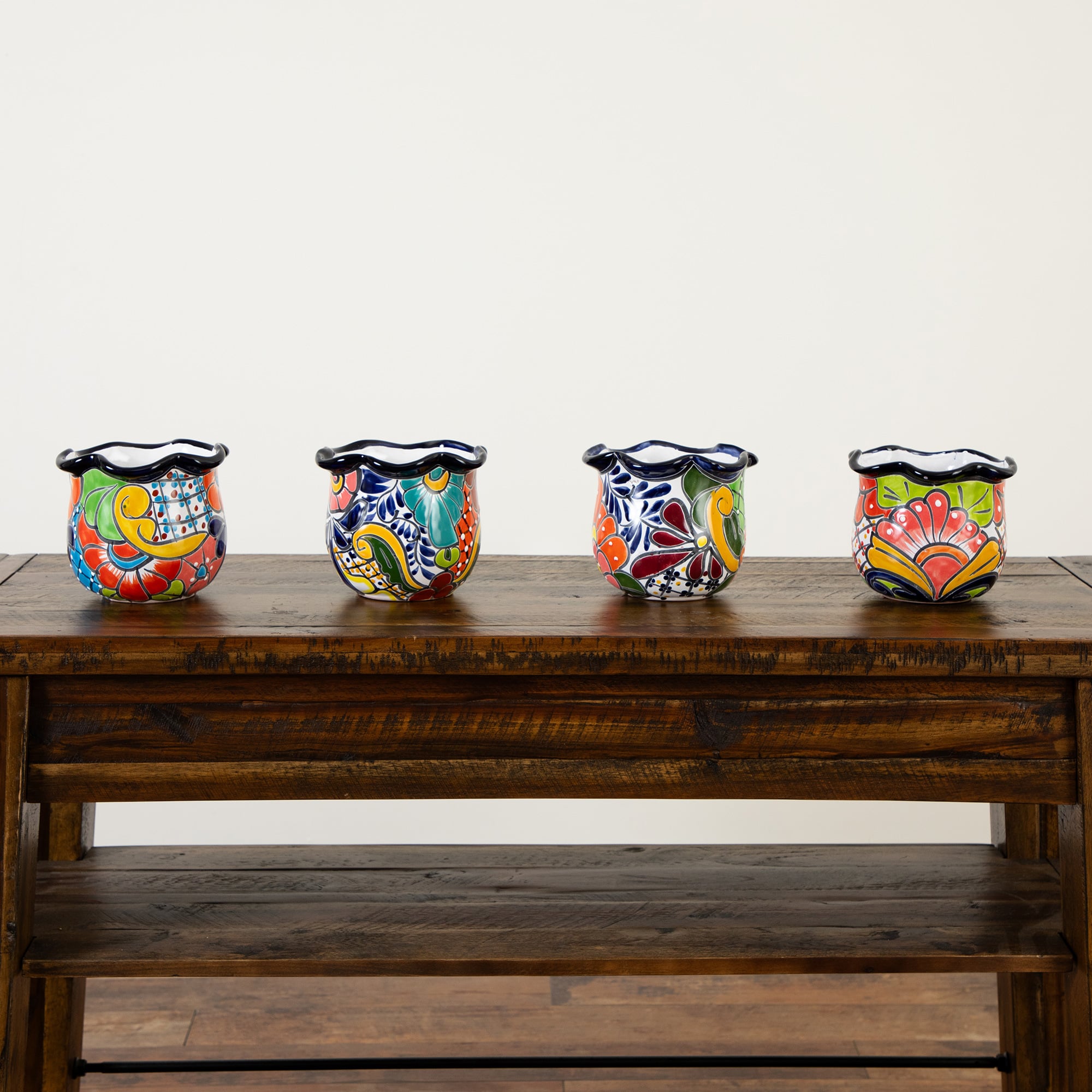 7" Handmade Mexican Talavera Ceramic Planter